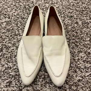 Madewell Cream Leather Loafers
